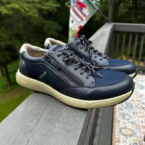 TRAQ by Alegria Q-est Navy Blue Smart Walking Shoes Sneakers Womens Side Zip